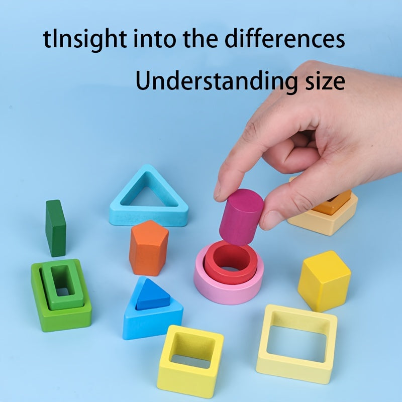 Wooden Sort & Stack Toy for Toddlers