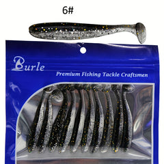 10pcs Soft Fishing Lures 2g T tail Swimbait Artificial Bait