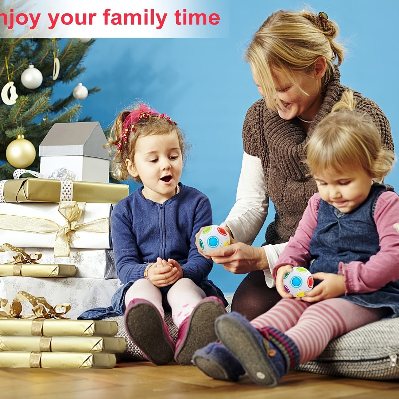 Cube Rainbow Ball Puzzle Ball Toy For Kids And Adults