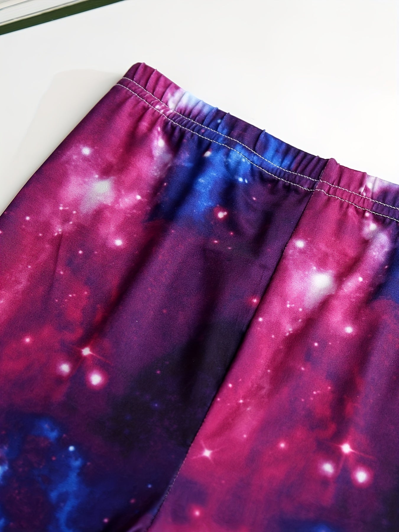 2pcs Girls Tie Dye Waistband Leggings Set for Kids