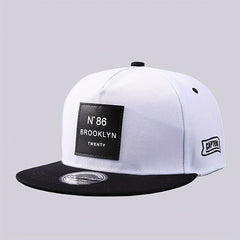 Label Patch Unisex Baseball Cap Hip Hop Block Snapback Hat Adjustable