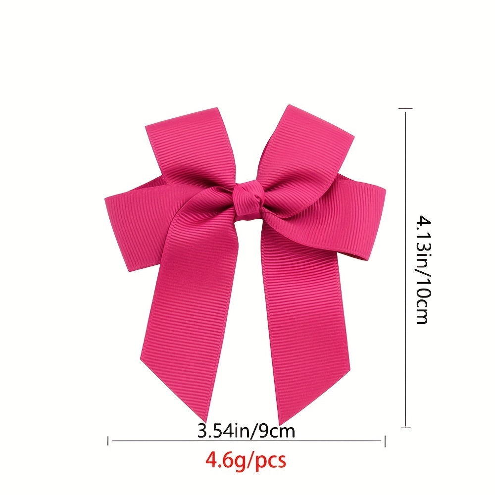 4pcs Bow Ribbon Hair Clips for Girls