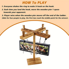 Ring Toss Hook Games with Shot Ladder for 4 People