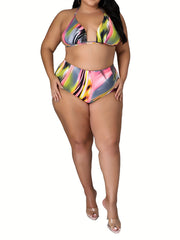  Tie Dye Print Crop Top & Pants Set