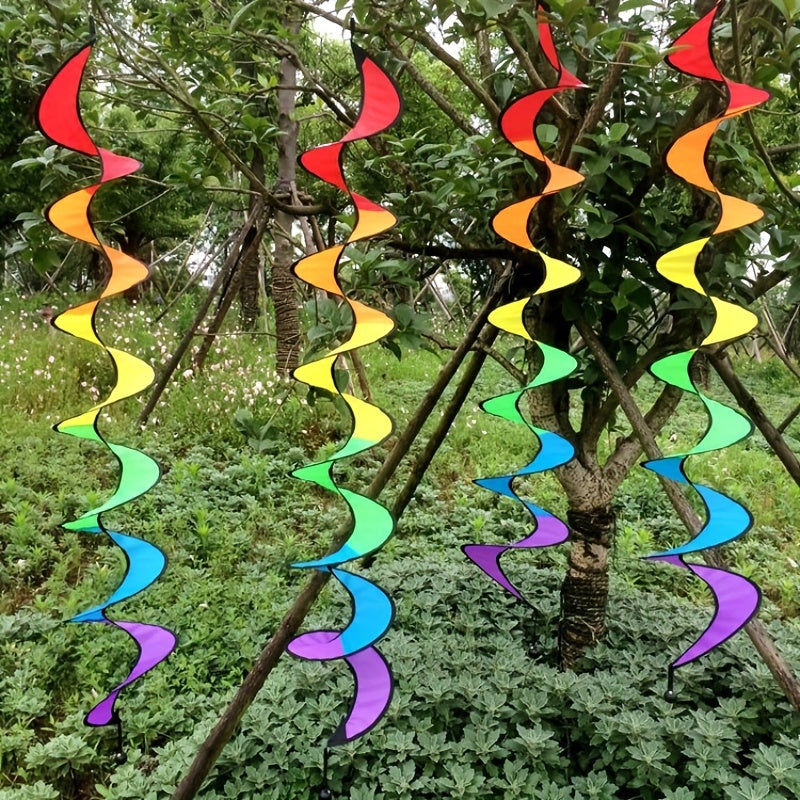 Rainbow Spiral Windmill Windsock Flag Tent Garden Decor Outdoors Toy