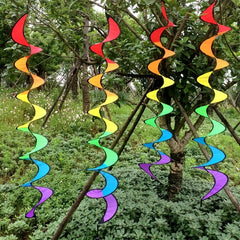 Rainbow Spiral Windmill Windsock Flag Tent Garden Decor Outdoors Toy