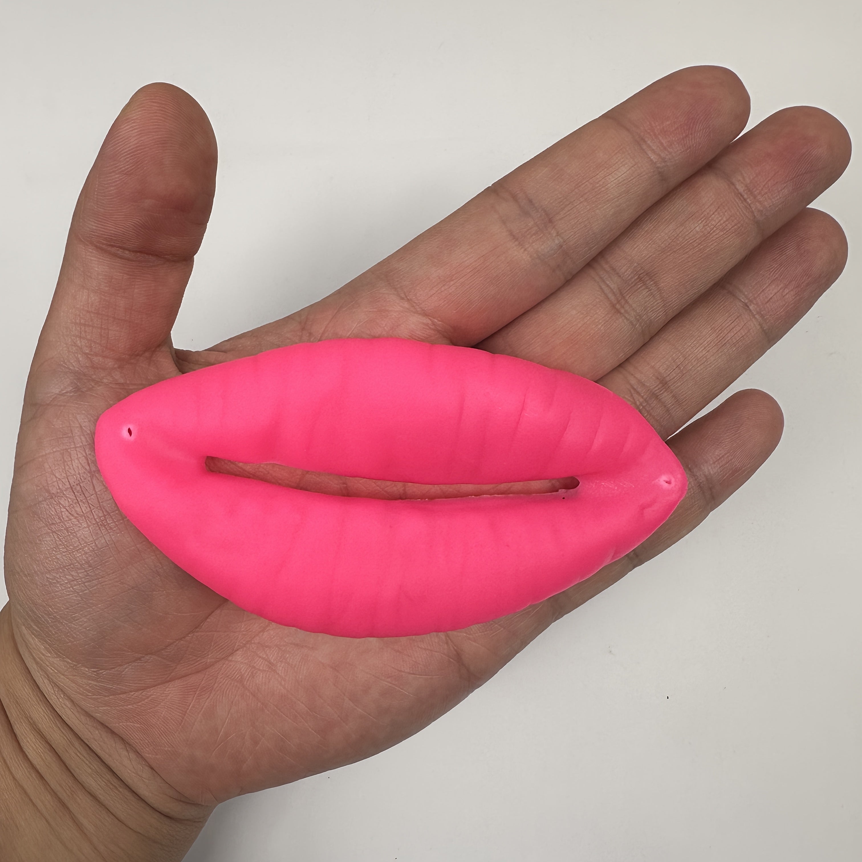 April Fool's Prank Pink Lip Mischief Toy Funny Novelty PVC Weird Adult Party Sur