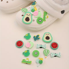 20pcs PVC Fruit Shoe Charm for Girls Sandals Slippers