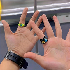 Double Eye Cat Ring For Men Daily Decoration Gift Family Friends