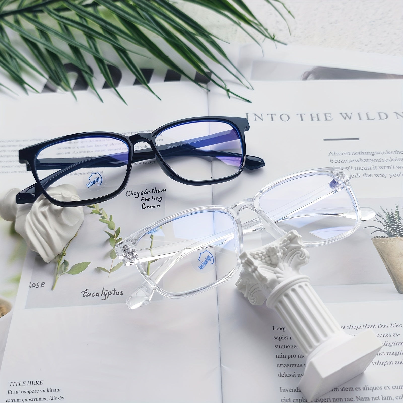 Men's Casual Anti Light Reading Glasses with Pouch & Cloth