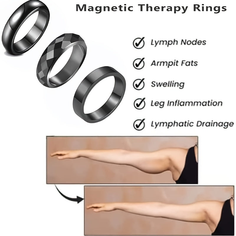 Hematite Stone Ring Absorbs Negative Energy Unisex Size 6-10