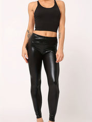  Faux Leather High Waisted Clubwear Leggings