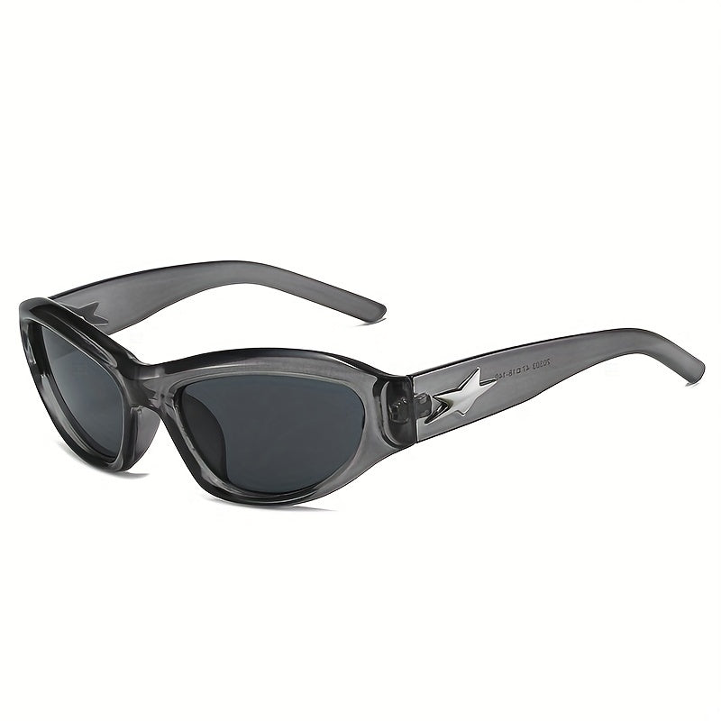 Y2K Wrap Around Sunglasses Star Decor UV400
