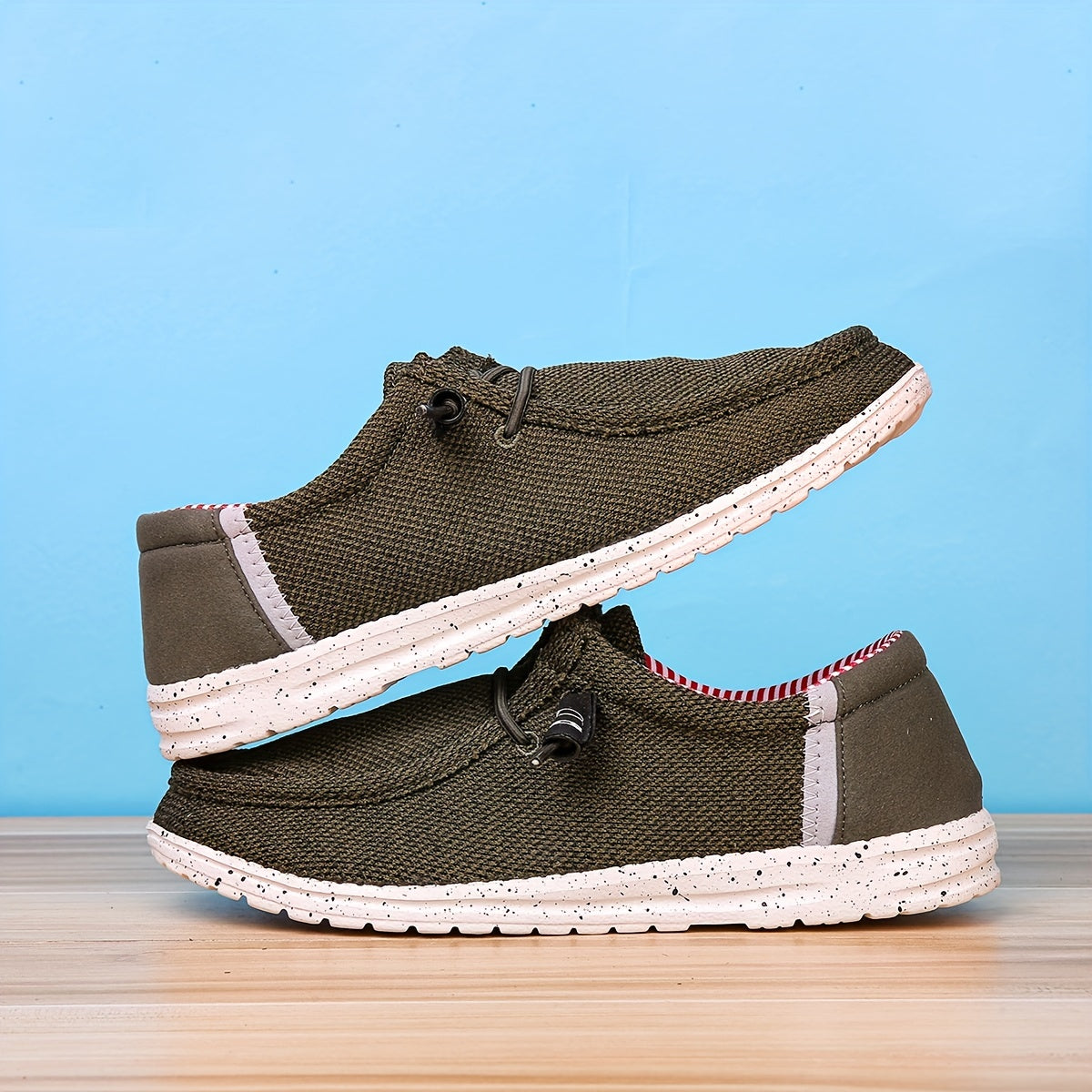 Men's Canvas Lace Up Casual Shoes Non Slip Sneakers