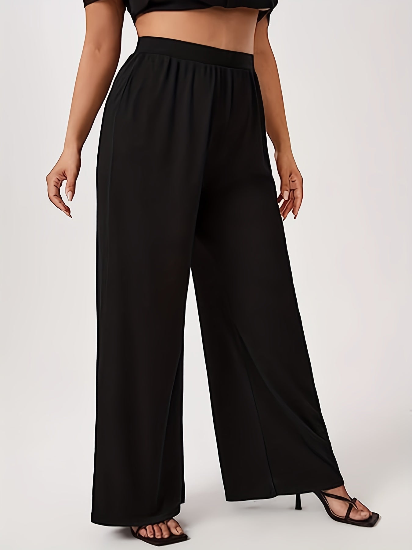  Women's High Waist Wide Leg Trousers