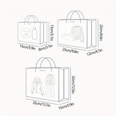 3D Flower Gift Bag Double Layer Yarn Bow Tote Bag