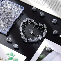 100pcs Heart Pattern Push Pin Home Office Decorative Supplies