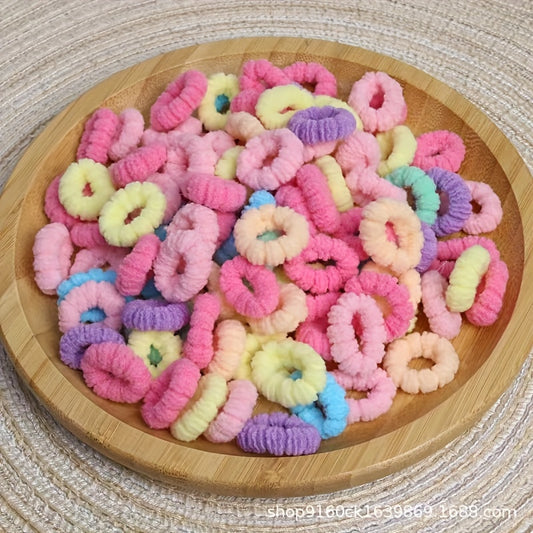 300pc Random Hair Tie Bands Ponytail Holders Scrunchies for Girls Kids