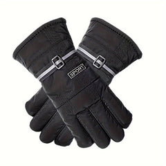 Winter Fleece Lined Warm Gloves Anti Slip Waterproof for Cycling Running