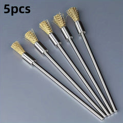 5pcs 3.94in Extended Steel Copper Wire Brush Pen Rust Paint Removal