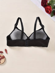 Textured Solid Push Up Bra - Women's Lingerie