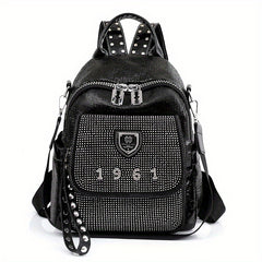 Y2K Rhinestone Backpack Purse Studded Crossbody Bag for Women