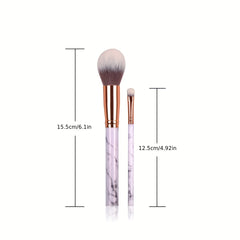 10pcs Marble Makeup Brush Kit - Great for Beginners