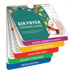 1pc Air Fryer Cheat Sheet Magnets Cooking Guide Booklet
