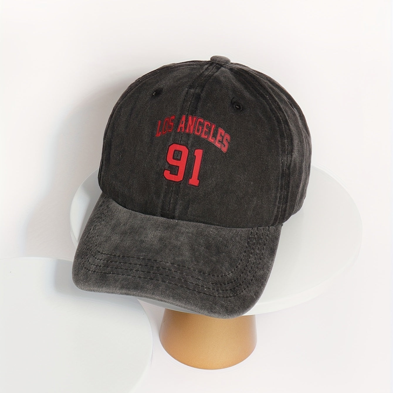 Los Angeles 91 Baseball Cap Washed Distressed Unisex Dad Hat