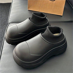 Warm Fur Lined Slip On Water Boots