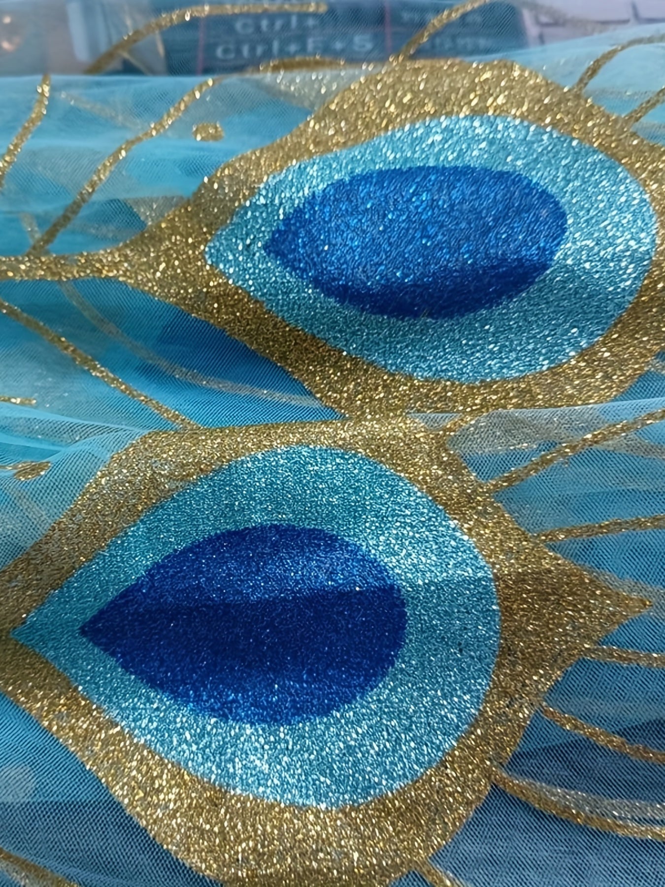 Girls Cartoon Peacock Mesh Princess Cape for Party Performance