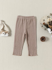 Baby Girl's Cable Knit Legging Pants with Bowknots