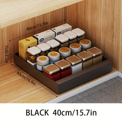 Pull Out Cabinet Organizer for Seasoning Dish and Bowl Storage