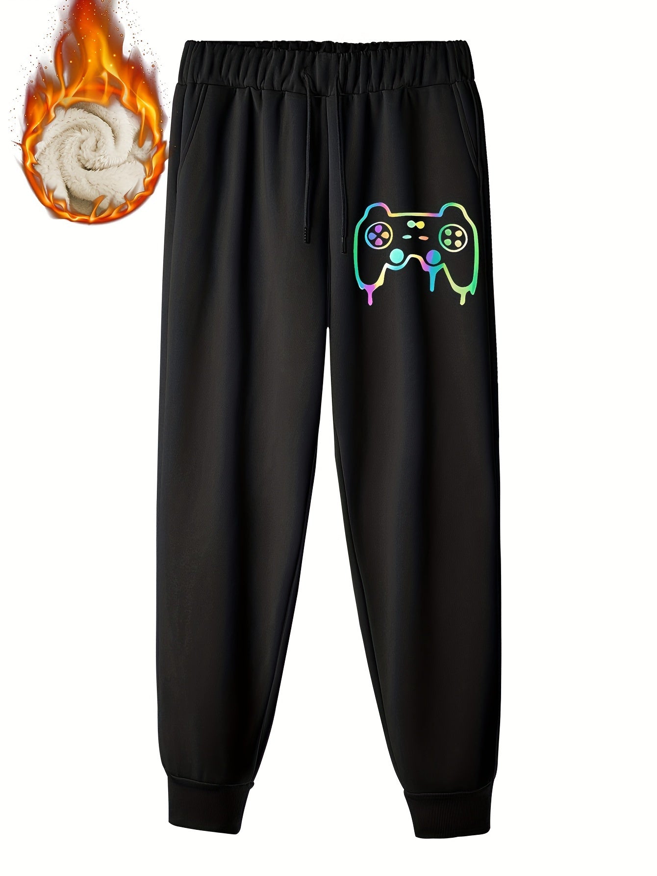 Women's Plus Size Game Machine Print Fleece Joggers