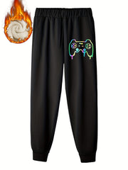 Women's Plus Size Game Machine Print Fleece Joggers