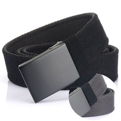 Double sided Canvas Belt Young Men's Buckle Belt
