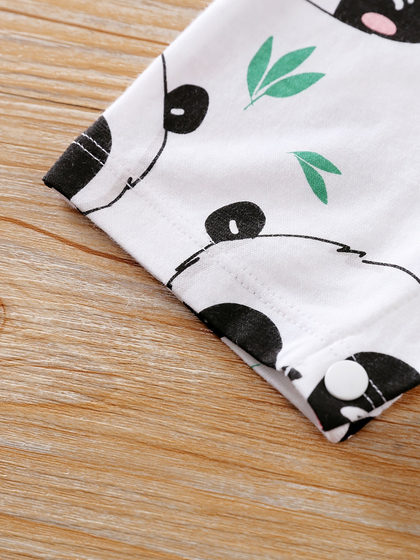 Baby Boy Panda Print Short Sleeve Romper