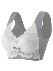 Floral Lace Wireless Bra Stretchy Intimates Lingerie