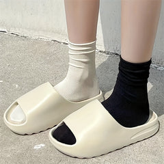 5 Pairs Solid Socks Comfy & Breathable All match Socks Women's Stockings