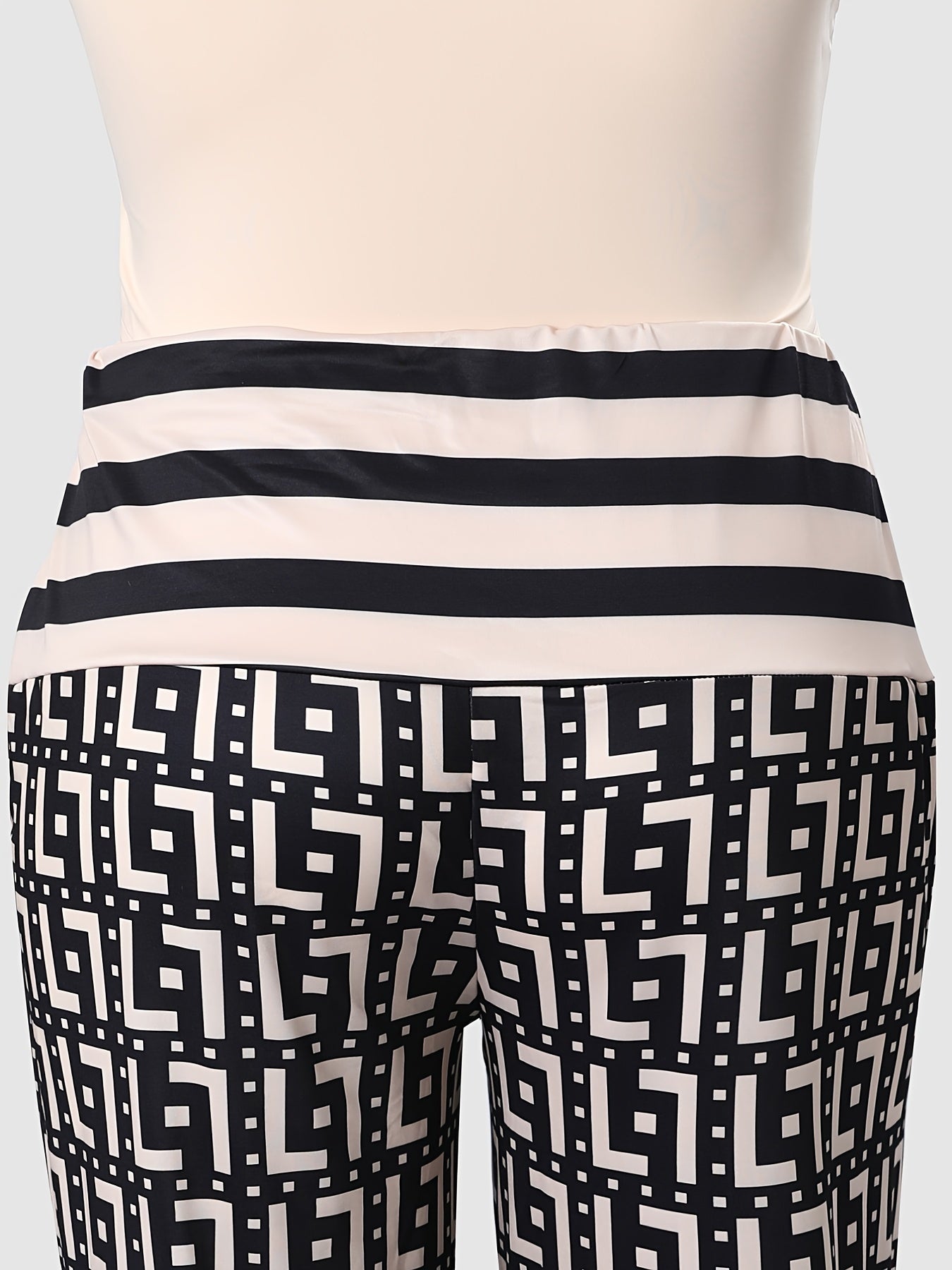  Tank Top & Print Pant Set Women's Casual Two Pieces Set