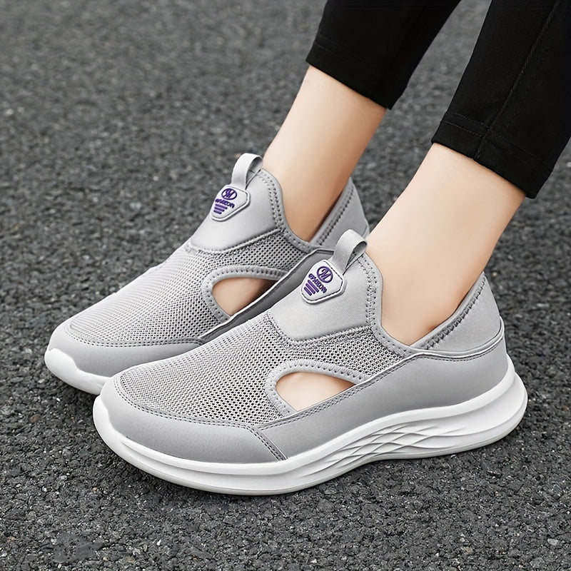 Women's Mesh Slip-on Walking Shoes Lightweight Outdoor Casual Sneakers