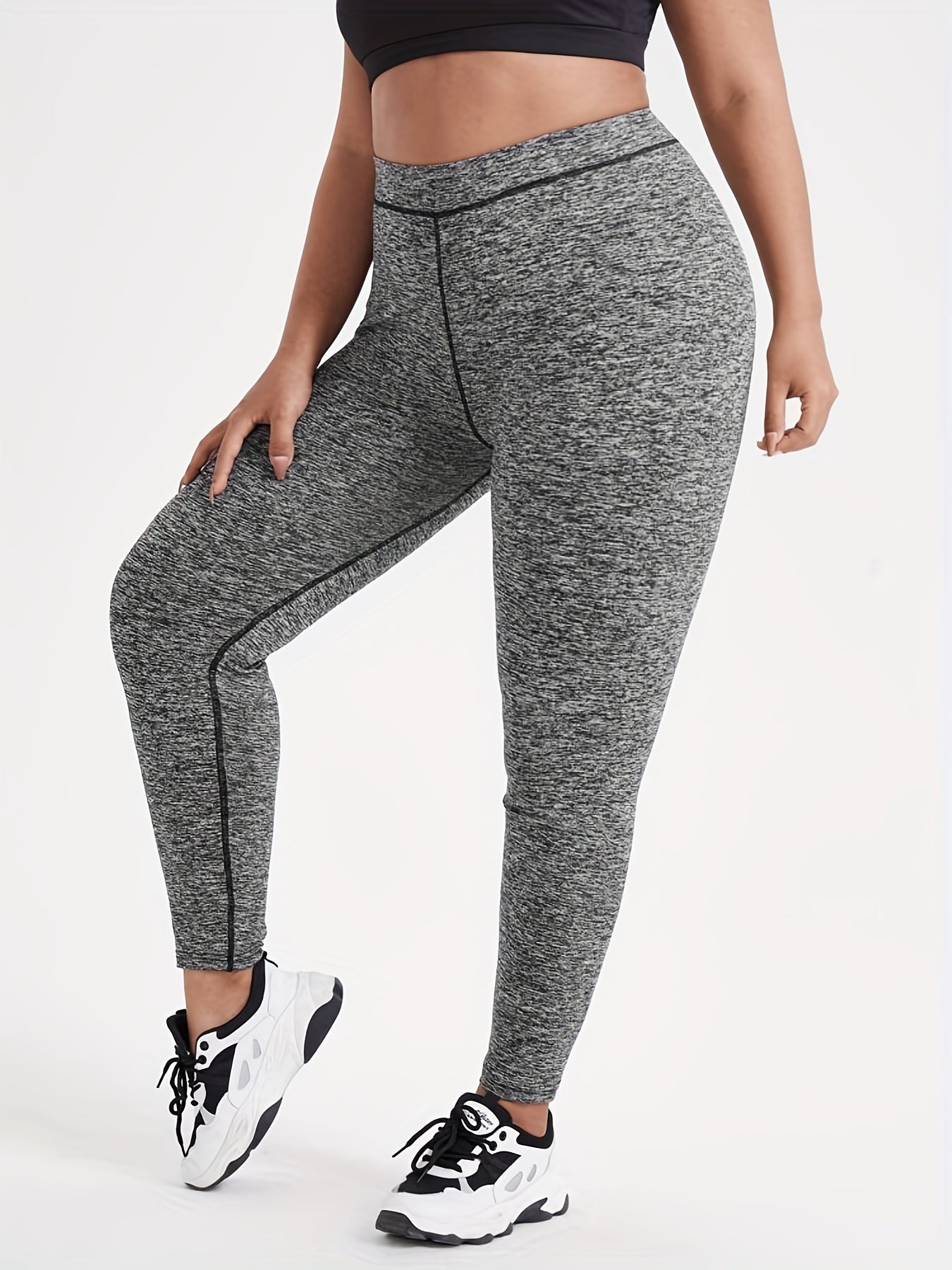  Sports Leggings Women's Plus Stitching Detail