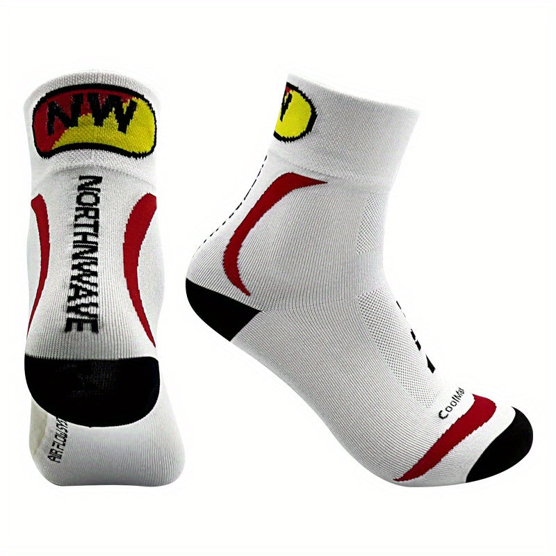 Breathable Mid Calf Cycling Sports Socks Men Women