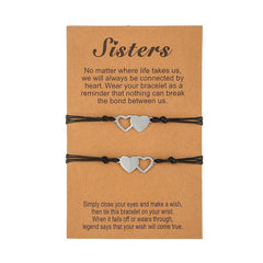 2pcs Stainless Steel Love Charm Couple Bracelet