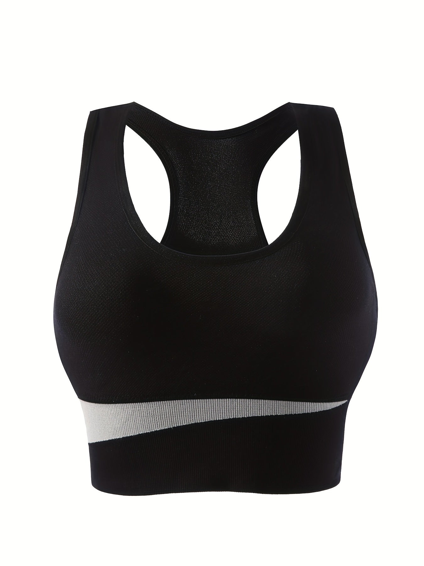 Colorblock Wireless Sports Bra Racerback Tank Bra