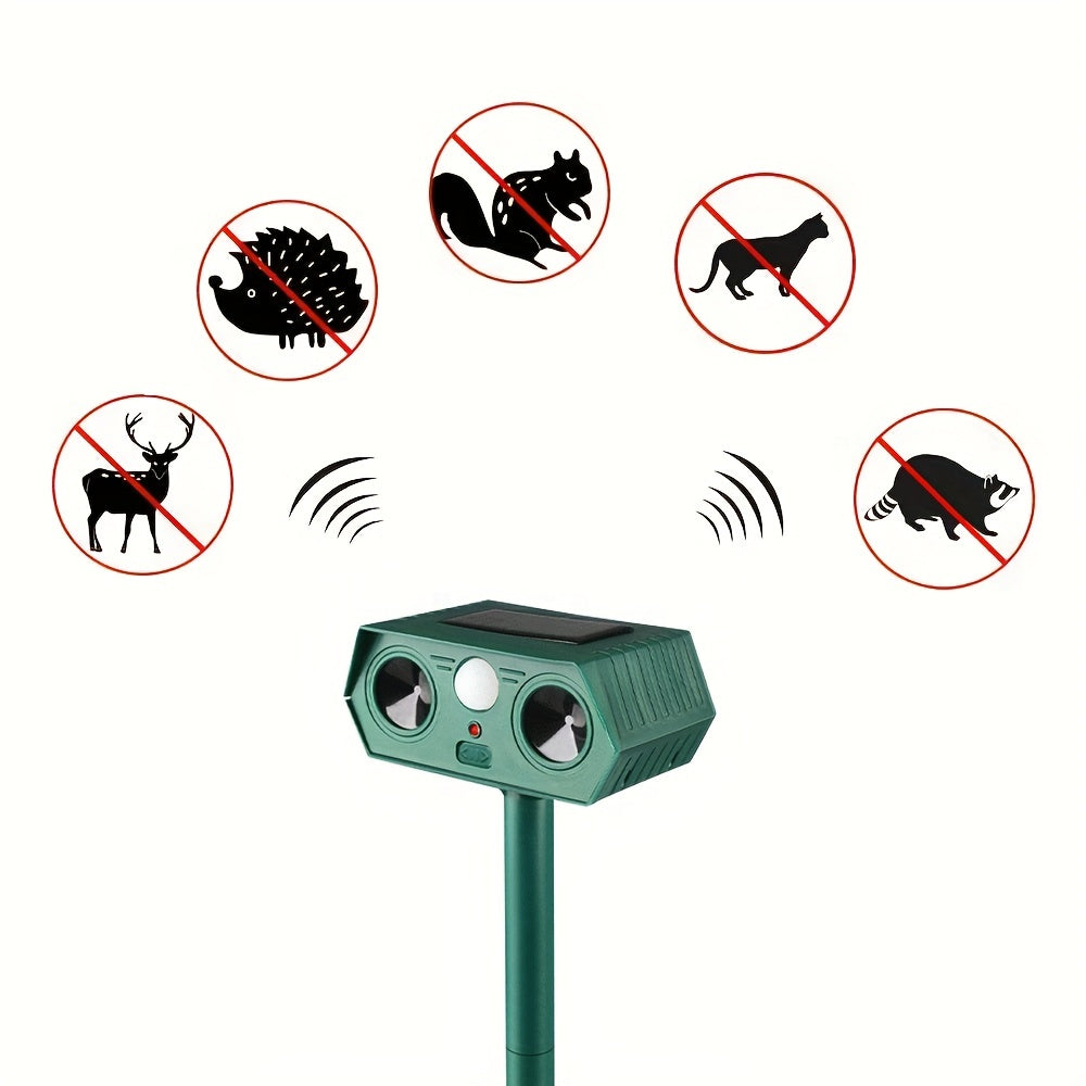 Ultrasonic Solar Cat Repellent Mouse Mole Repellent for Lawn Garden Yard