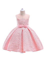 Embroidered Flower Girl Princess Dress for Party, Wedding, Performance