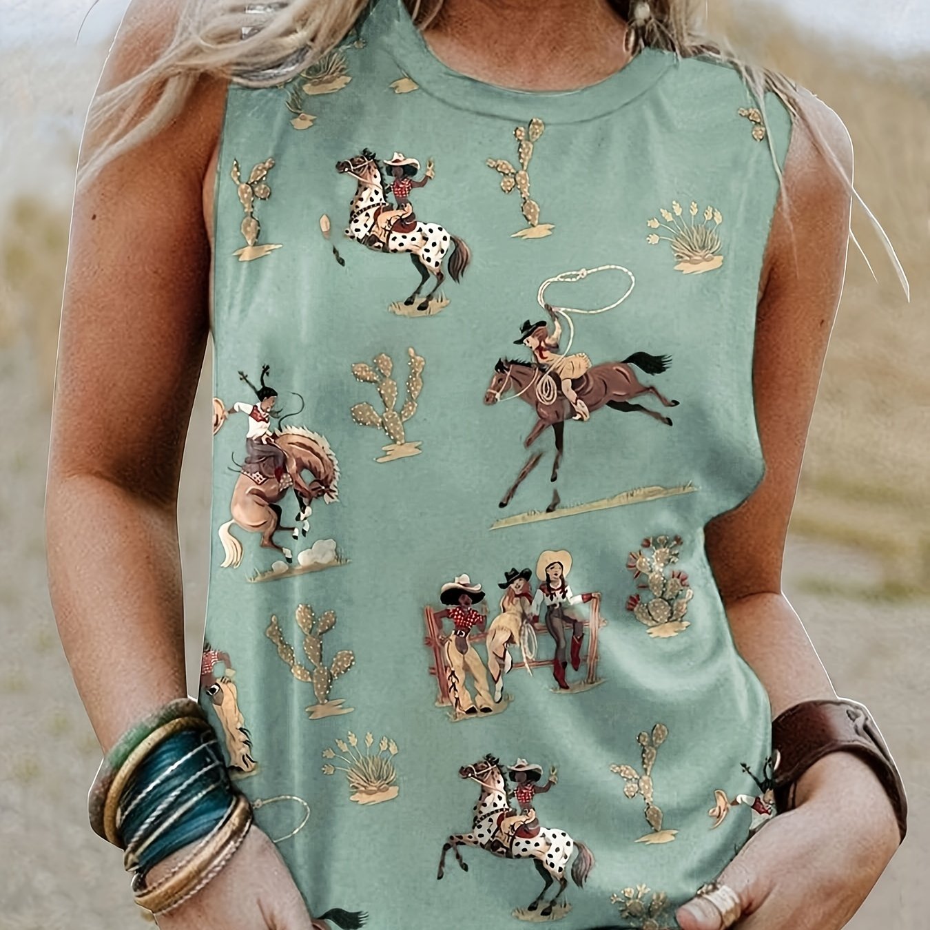 Western Style Tank Top