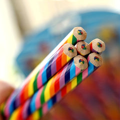 4 Pcs Rainbow Pencil Set for Art School Supplies
