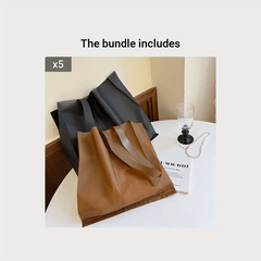 50pcs Frosted Shopping Bags High-End Tote Bags for Clothing Shop